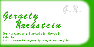 gergely markstein business card